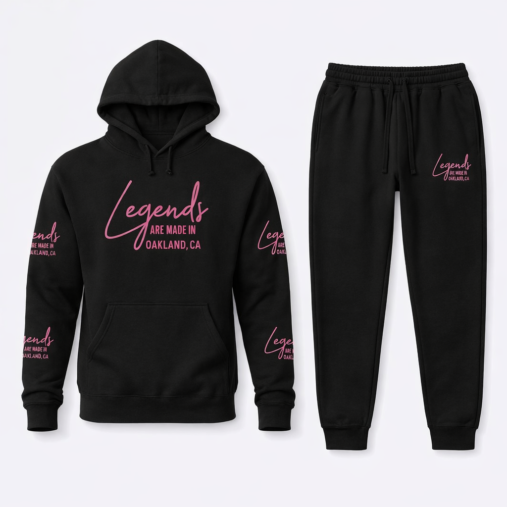 Legends Are Made in Pink Premium Unisex Sweatsuit Set