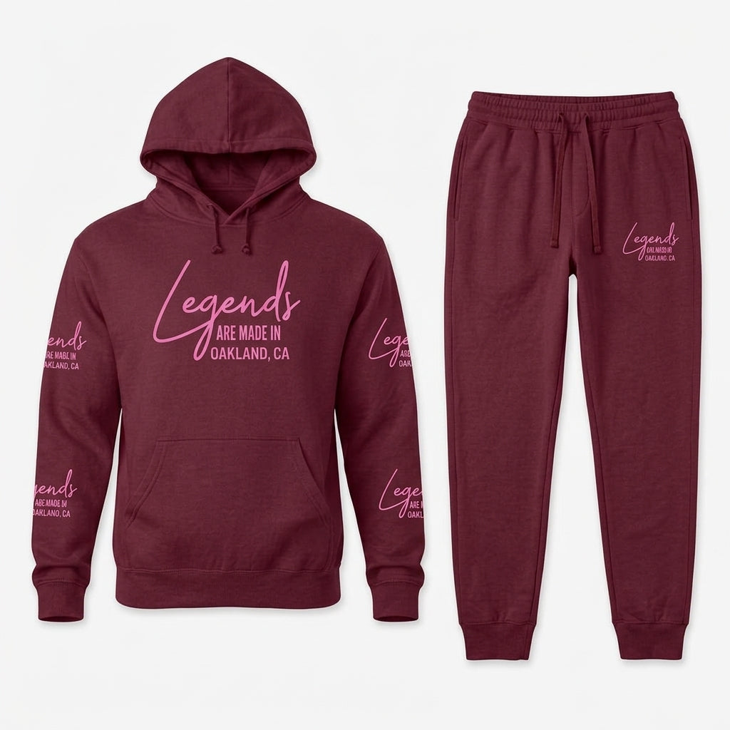 Legends Are Made in Pink Premium Unisex Sweatsuit Set