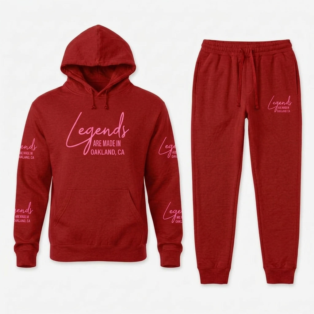 Legends Are Made in Pink Premium Unisex Sweatsuit Set