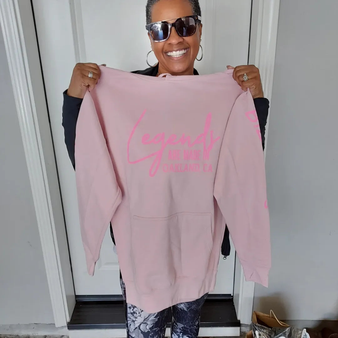 Customer wearing Banks Legendary Fashions