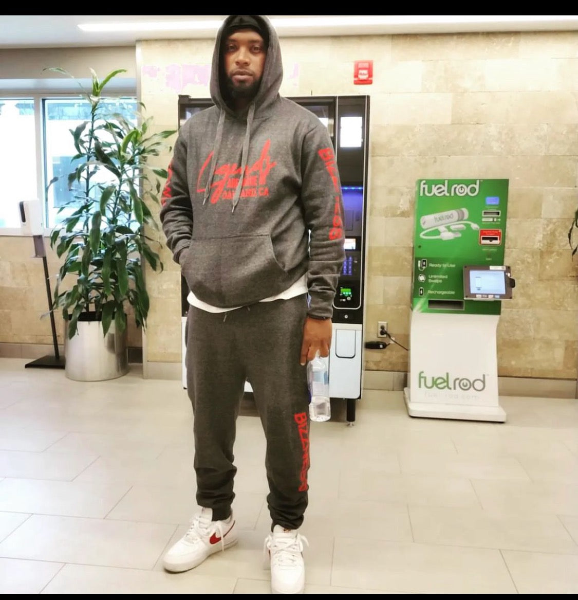 Customer wearing Banks Legendary Fashions