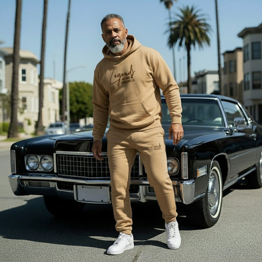 Brown Legends/ Khaki Hooded Sweat Suit