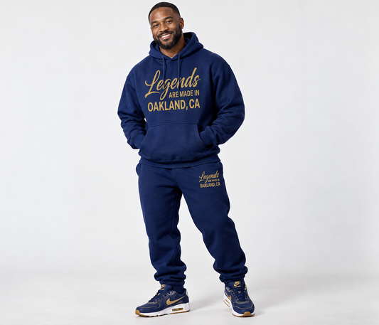 Legends Are Made Puff Print Set Navy Blue